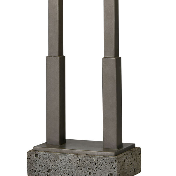 Courier Pewter and Rough Concrete One-Light Table Lamp, image 4