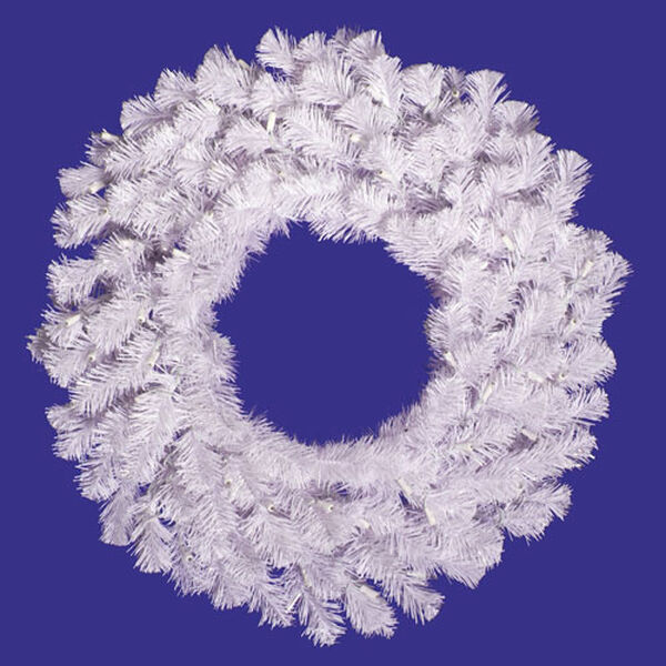 White Crystal White Wreath 24-inch, image 1