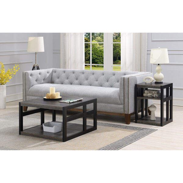 Monterey Weathered Gray Black Three-Tier End Table, image 5