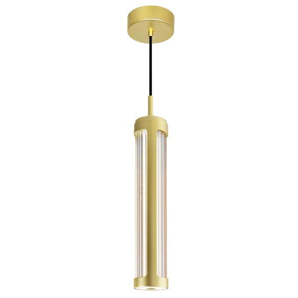 Neva Satin Gold LED Mini Pendant, image 1