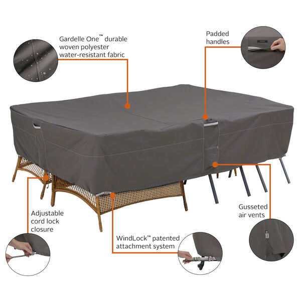 Maple Dark Taupe General Purpose Patio Furniture Cover, image 2