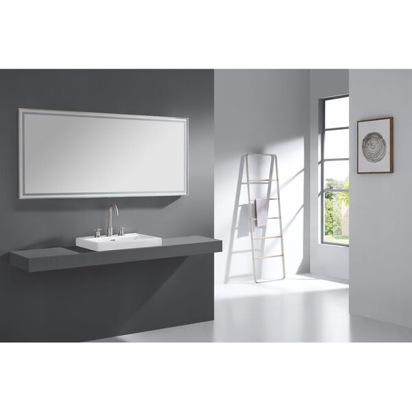 Brushed Stainless 59-Inch LED Mirror, image 6