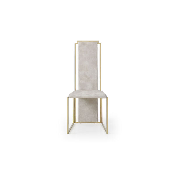 Sumo Beige and Polished Gold Dining Chair, image 2