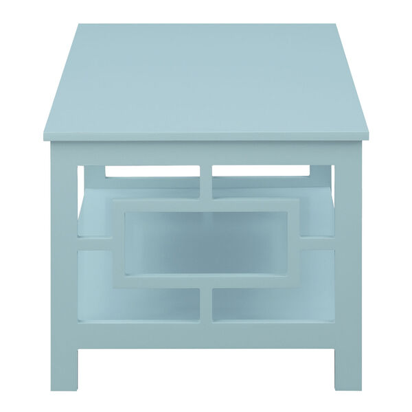 Town Square Sea Foam Coffee Table with Shelf, image 4