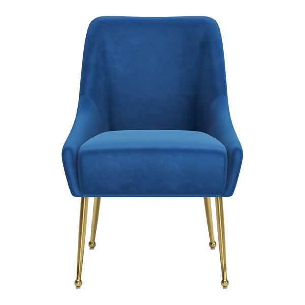 Madelaine Navy and Gold Dining Chair, image 4