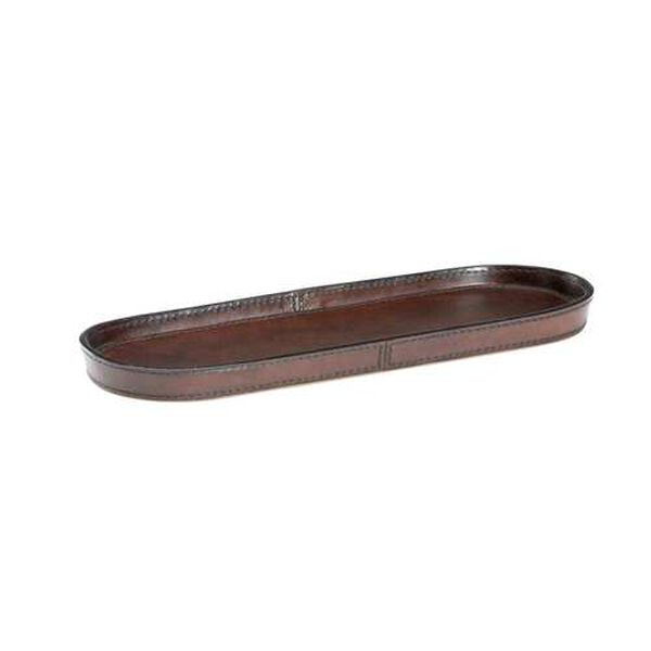 Dark Brown Small Oval Valet Tray, image 1