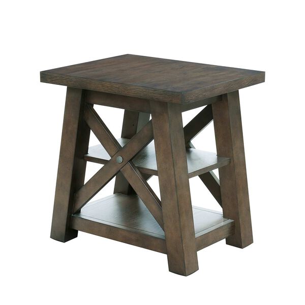 Denman Rich Brown Chairside Table, image 1
