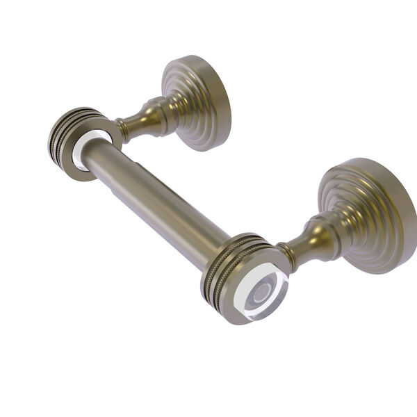 Pacific Grove Antique Brass Two-Inch Two Post Toilet Paper Holder with Dotted Accents, image 1