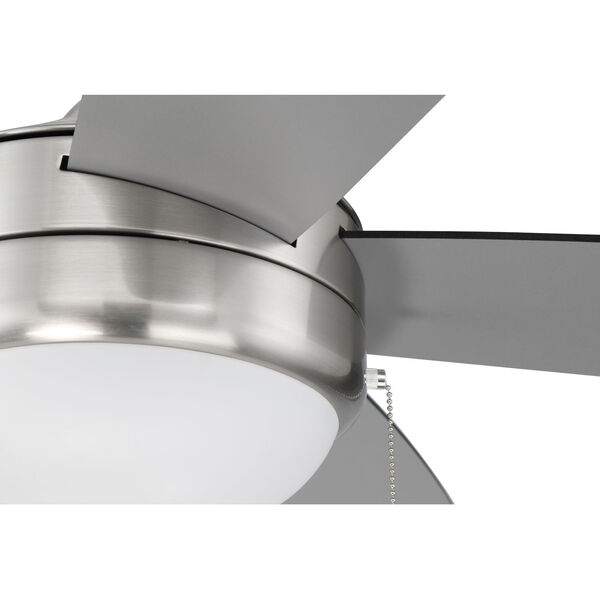 Phaze Brushed Polished Nickel 52-Inch Five-Blade Two-Light Ceiling Fan with Graywood Blade, image 6