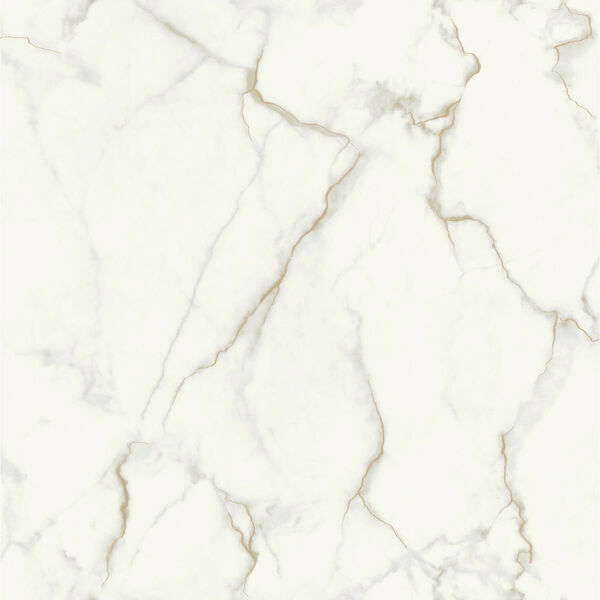 Mixed Materials Gray and Gold Marble Wallpaper, image 1