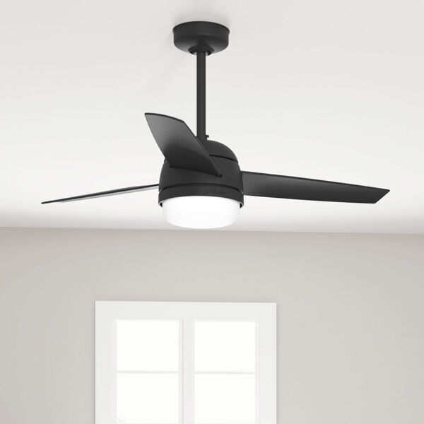 Midtown Matte Black 48-Inch Two-Light LED Ceiling Fan, image 6