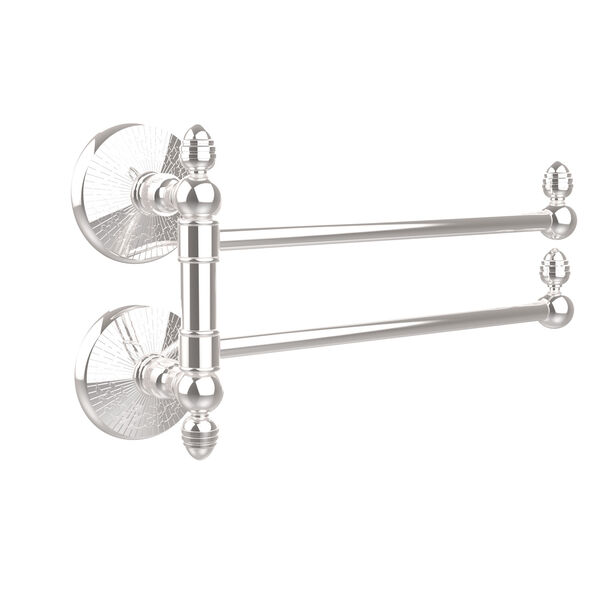 Monte Carlo Collection 2 Swing Arm Towel Rail, Polished Chrome, image 1