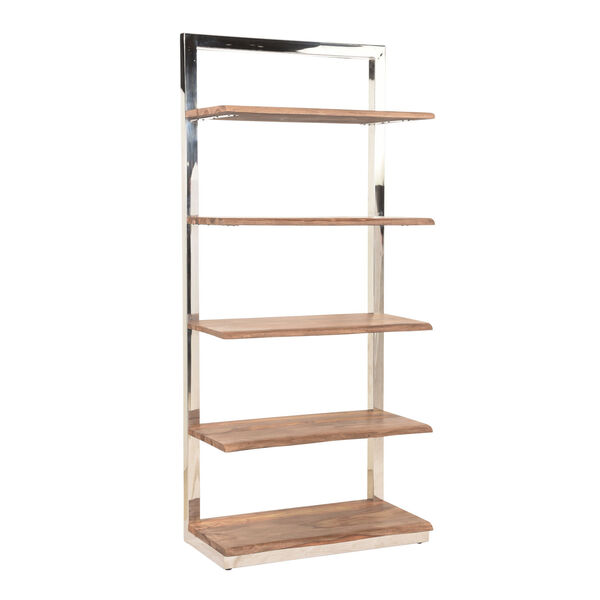 Brownstone Brown and Chrome Etagere, image 1