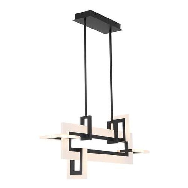 Inizio Black 15-Inch Integrated LED Chandelier, image 3