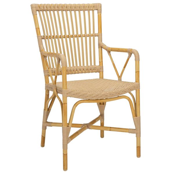Piano Natural Outdoor Dining Arm Chair, image 1