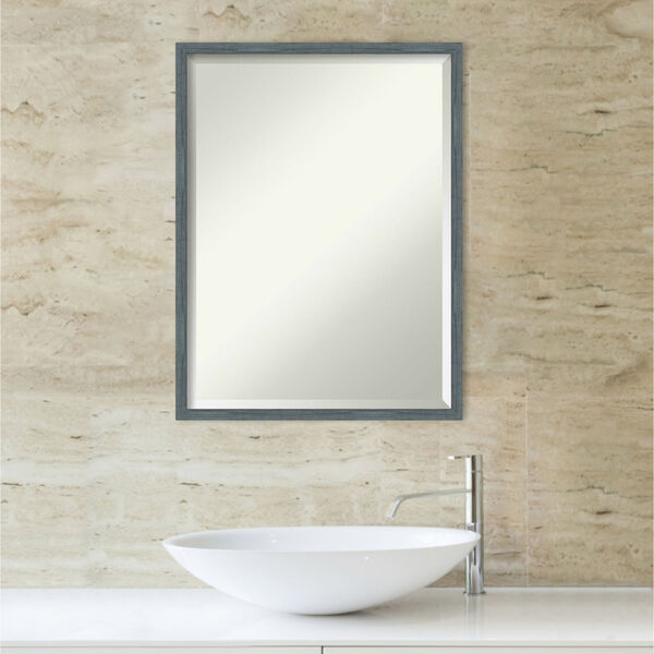 Dixie Blue and Gray 19W X 25H-Inch Bathroom Vanity Wall Mirror, image 5