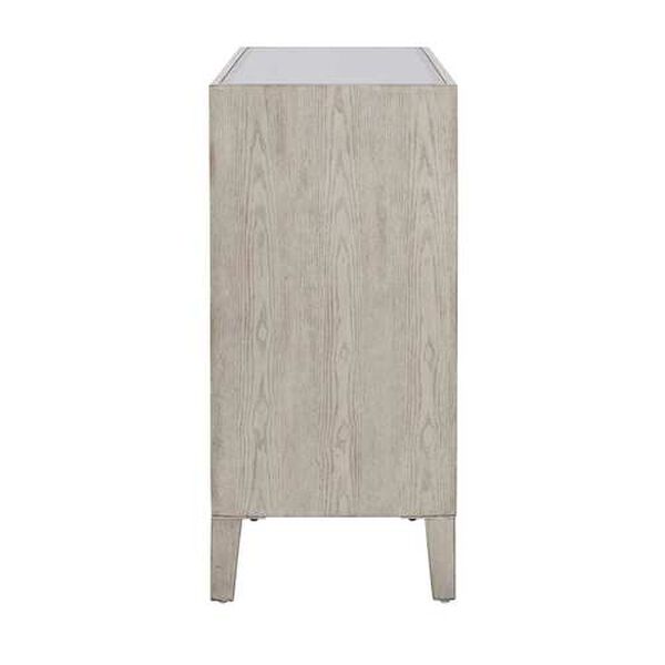 Ledger Aged White Credenza with Glass Inlay, image 5