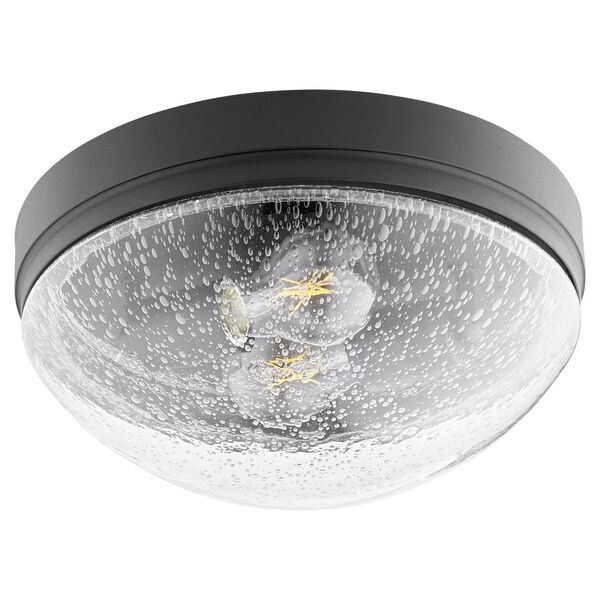 Noir and Clear Seeded Two-Light 12-Inch Flush Mount, image 1