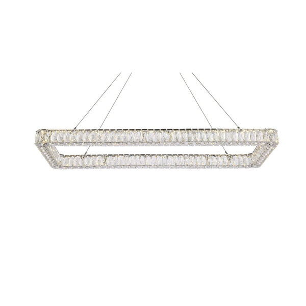 Monroe Chrome 50-Inch Integrated LED Rectangle Pendant, image 3