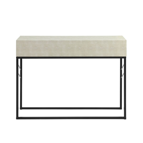 Off White and Black Entry Table with Two Drawers, image 5
