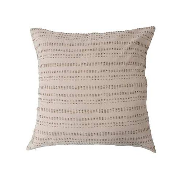 Natural Woven 28 x 28-Inch Patterned Pillow, image 1