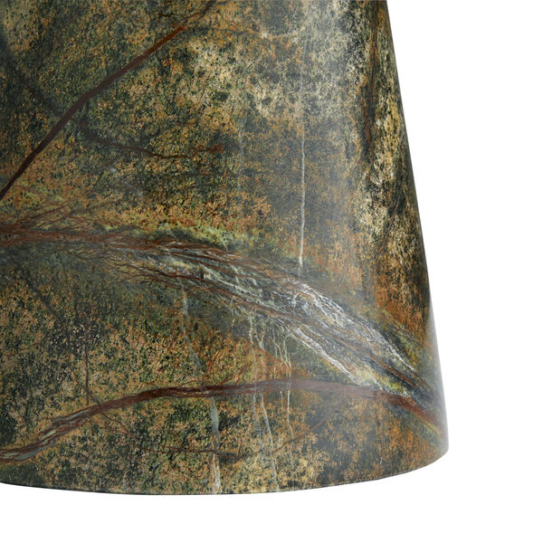 Icarius Dark Green and Rust Marble Accent Table, image 3