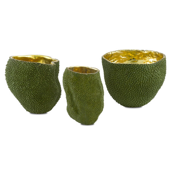 Green and Gold Medium Jackfruit Vase, image 3
