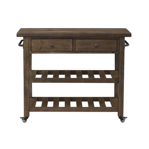 Orchard Park Brown Two-Drawer Serving And Utility Carts, image 2