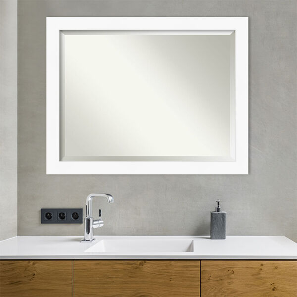 White Bathroom Vanity Wall Mirror, image 3