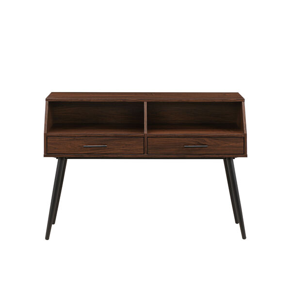 Nora Contemporary Dark Walnut Two-Drawer Entry Table, image 2