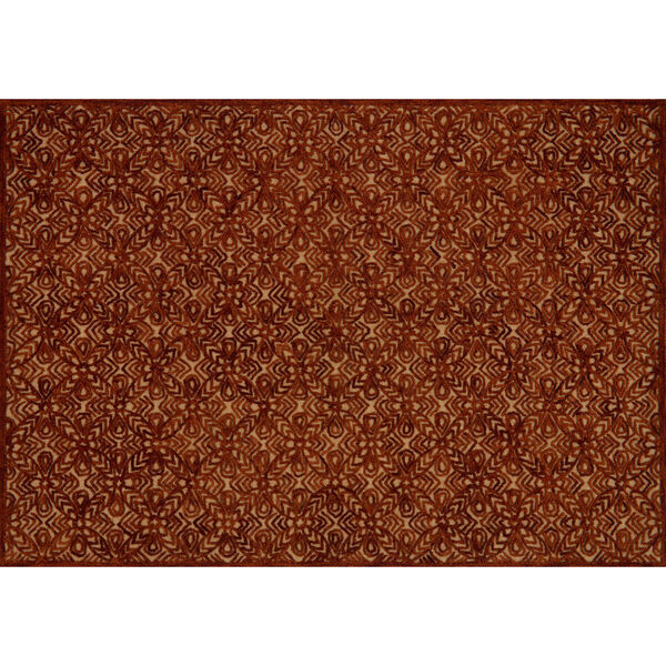 Crafted by Loloi Glendale Rust Rectangle: 7 Ft. 9 In. x 9 Ft. 9 In. Rug, image 1