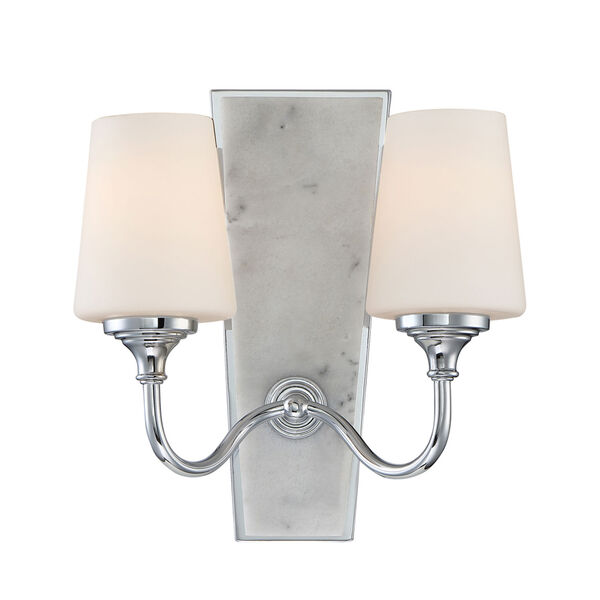 Lusso Chrome Two-Light Wall Sconce, image 1