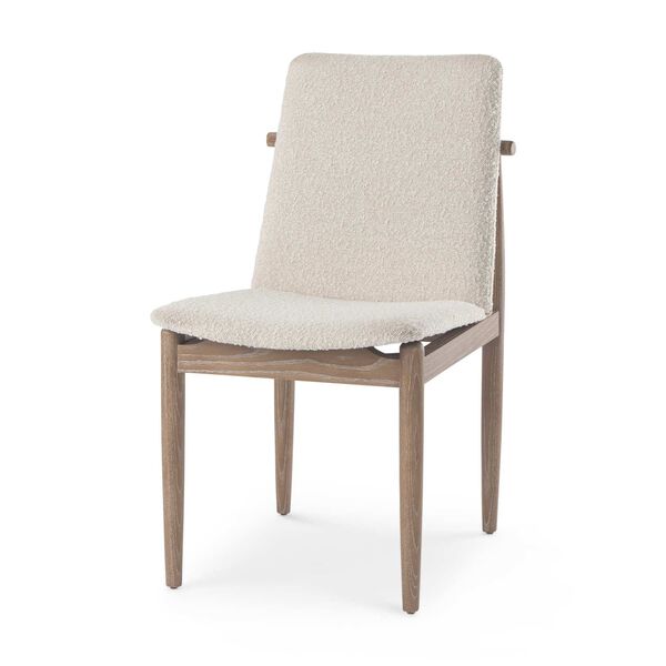 Cavett Cream and Light Brown Upholstered Dining Chair, image 1