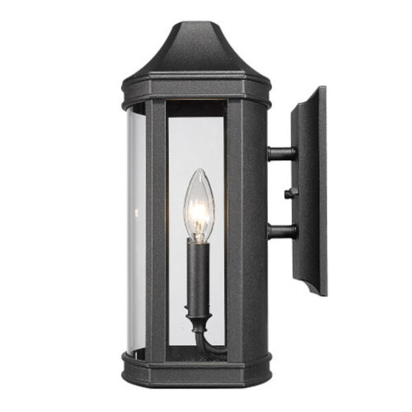Lincoln Natural Black Two-Light Outdoor Wall Sconce with Clear Glass, image 3