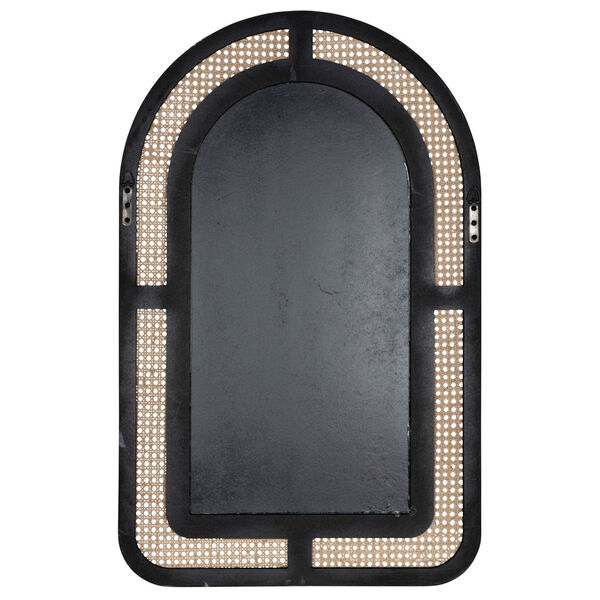 Emma Black and Natural Cane 38 x 24-Inch Wall Mirror, image 4