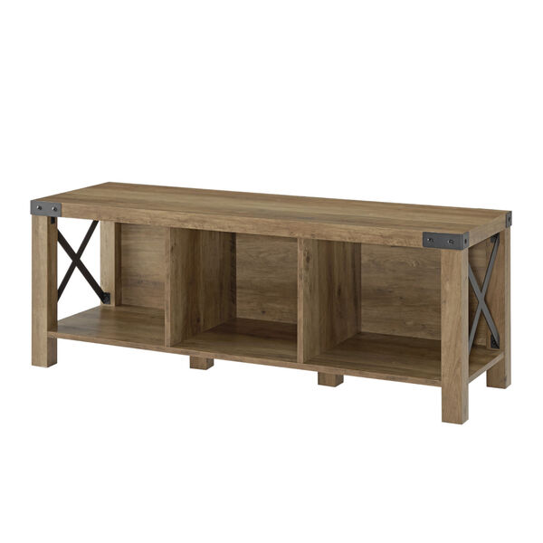 Reclaimed Barnwood 48-Inch Entry Bench, image 1