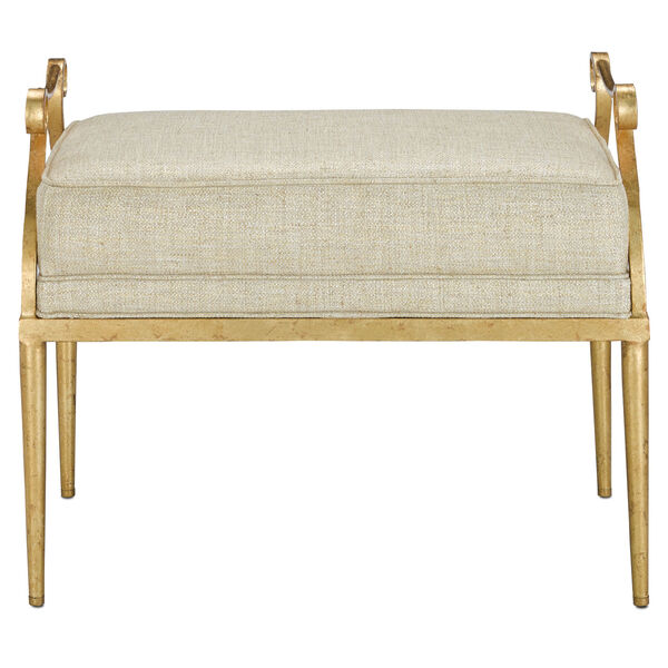 Genevieve Dust and Grecian Gold Ottoman, image 2