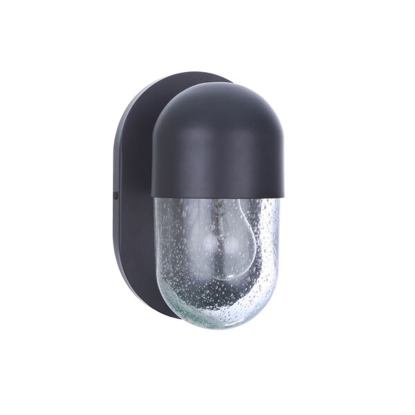 Pill Flat Black One-Light Wall Sconce, image 1