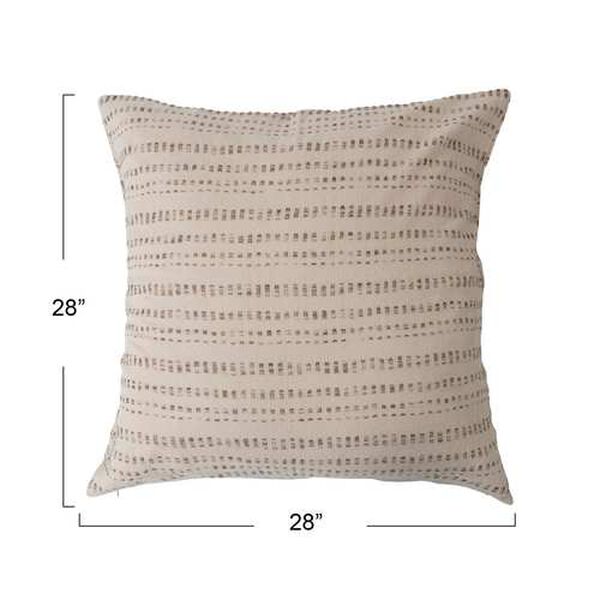 Natural Woven 28 x 28-Inch Patterned Pillow, image 4