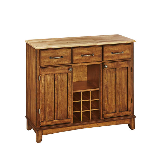 Cottage Oak Buffet with Natural Wood Top, image 1