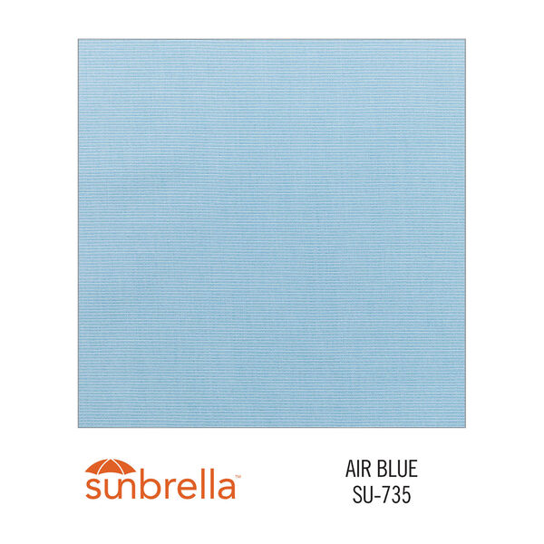 Intech Grey Outdoor Loveseat with Sunbrella Air Blue cushion, image 2