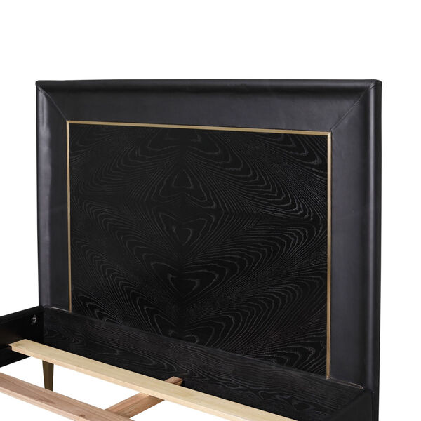 Ellipse Black and Brass Queen Bed, image 6