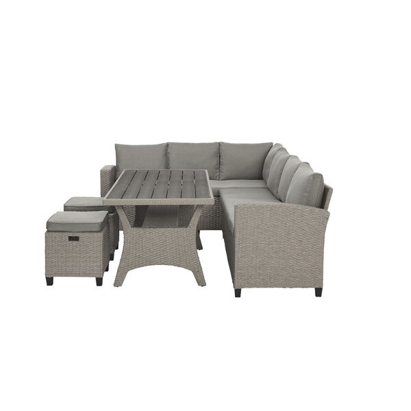 Bali Gray Outdoor Seating and Table Set, 5-Piece, image 2