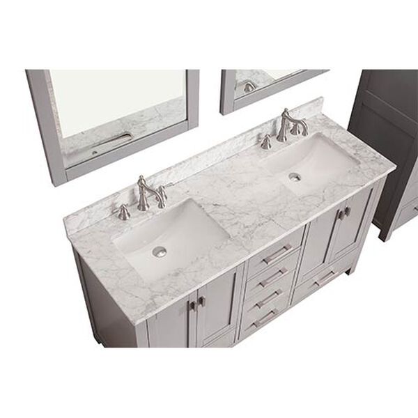 Modero Chilled Gray 60-Inch Double Vanity Only, image 3