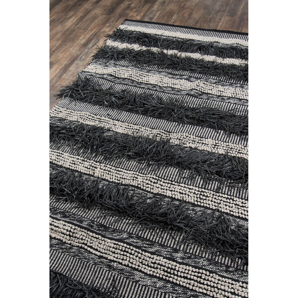 Otto Striped Black Rectangular: 7 Ft. 9 In. x 9 Ft. 9 In. Rug, image 3