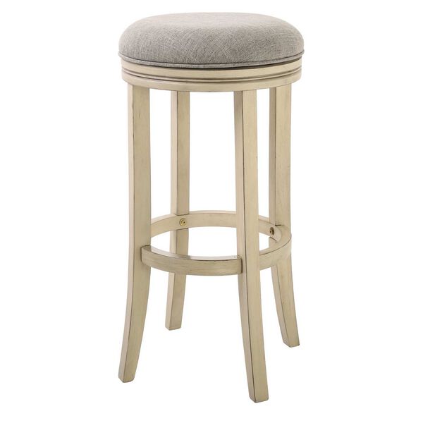 Victoria Distressed Ivory and Cream Bar Stool, image 1