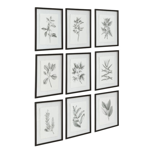 Farmhouse Florals Black and White Framed Prints, Set of 9, image 4