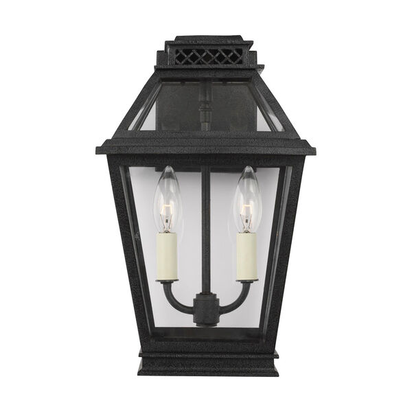 Falmouth Dark Weathered Zinc Two-Light Outdoor Wall Sconce, image 1