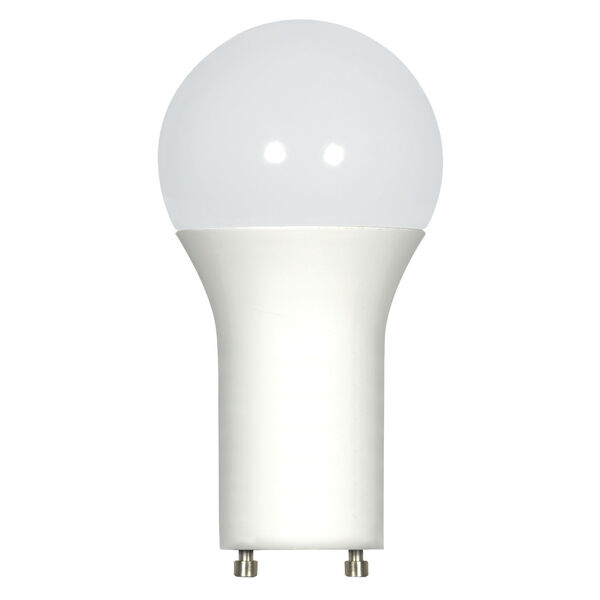 SATCO Frosted White LED A19 GU24 9.8 Watt Type A Bulb with 2700K 800 Lumens 80 CRI and 220 Degrees Beam, image 1