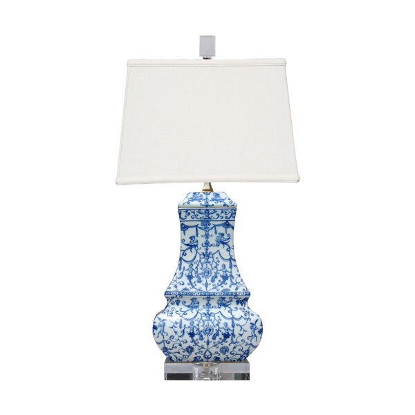 Porcelain Ware Blue and White 24-Inch One-Light Table Lamp, image 1